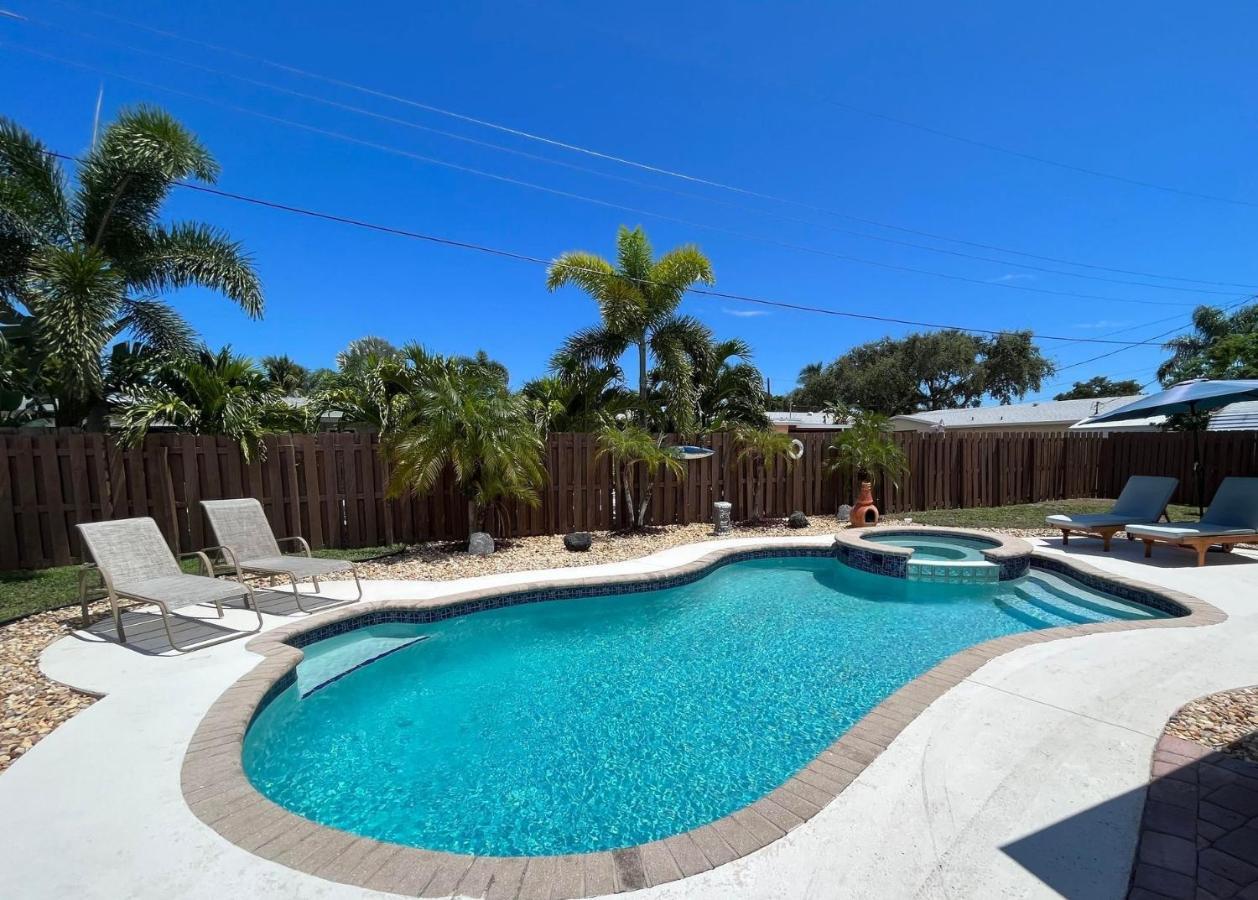 Paradise 4 Min To The Beach With Private Heated Pool Deerfield Beach Kültér fotó