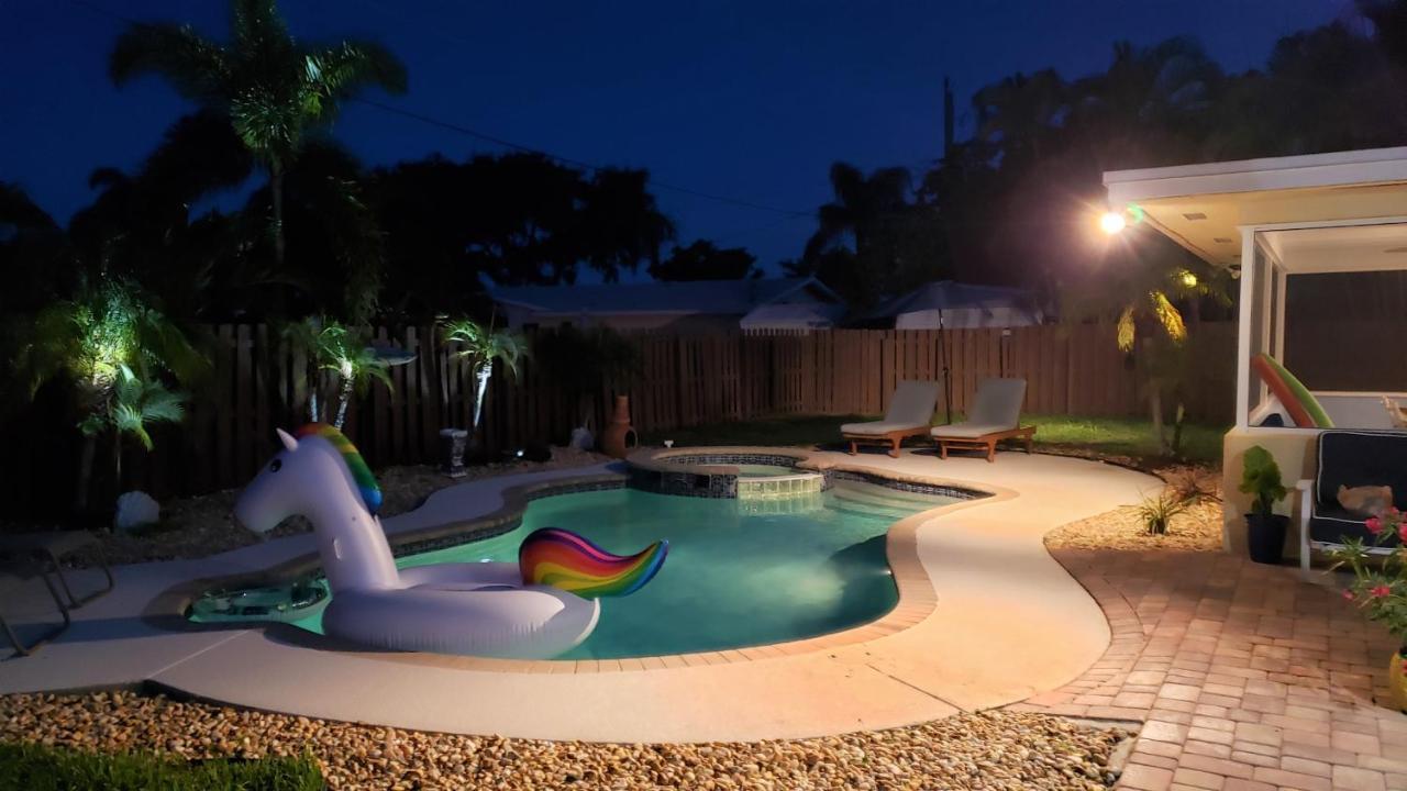 Paradise 4 Min To The Beach With Private Heated Pool Deerfield Beach Kültér fotó